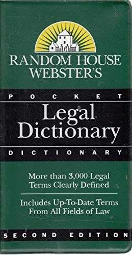 Webster’s Legal Dictionary – Paperback, by Webster – Very Good