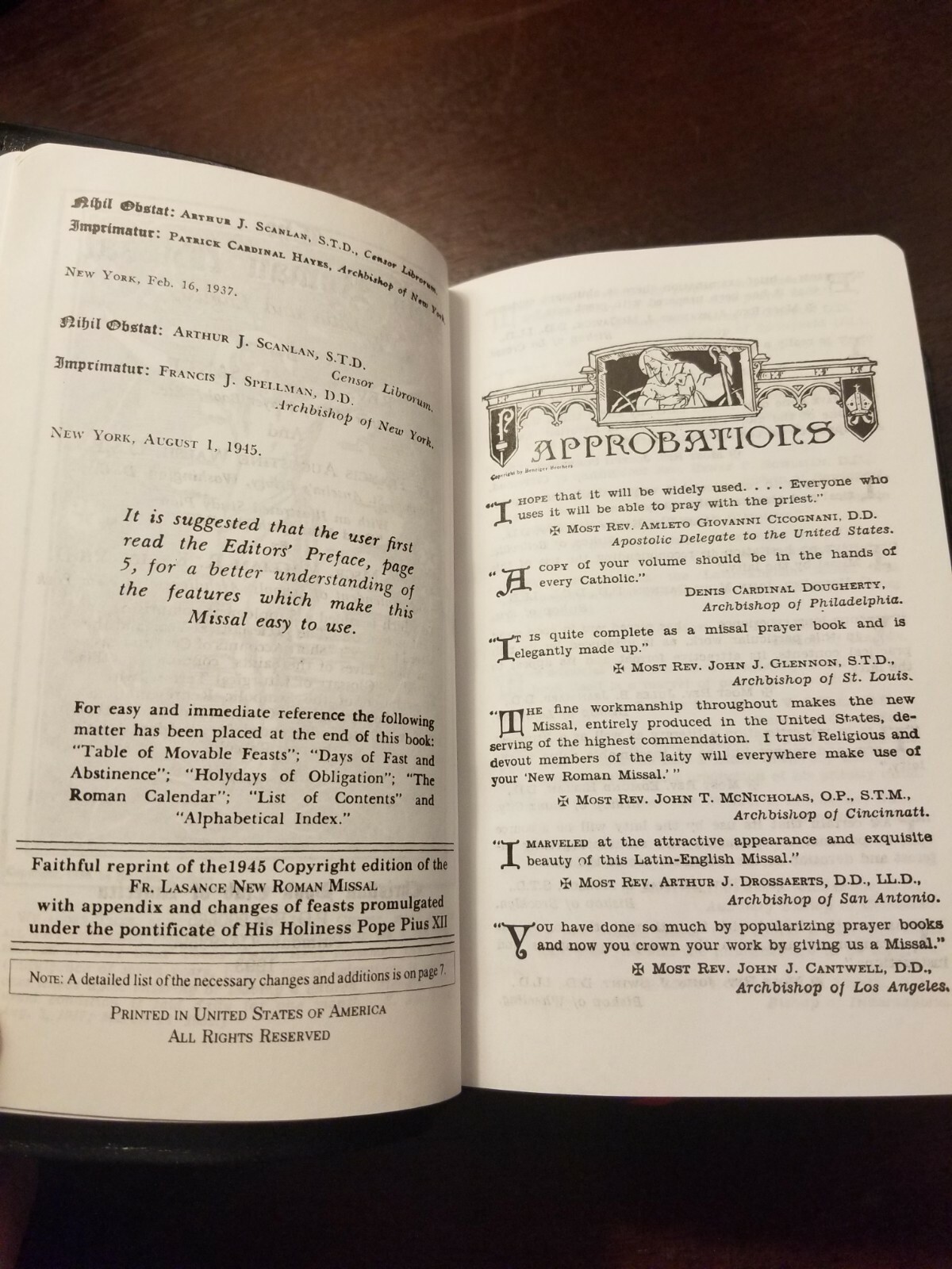 Father Lasance “The New Roman Missal” (1945) for the LATIN MASS – FREE SHIPPING