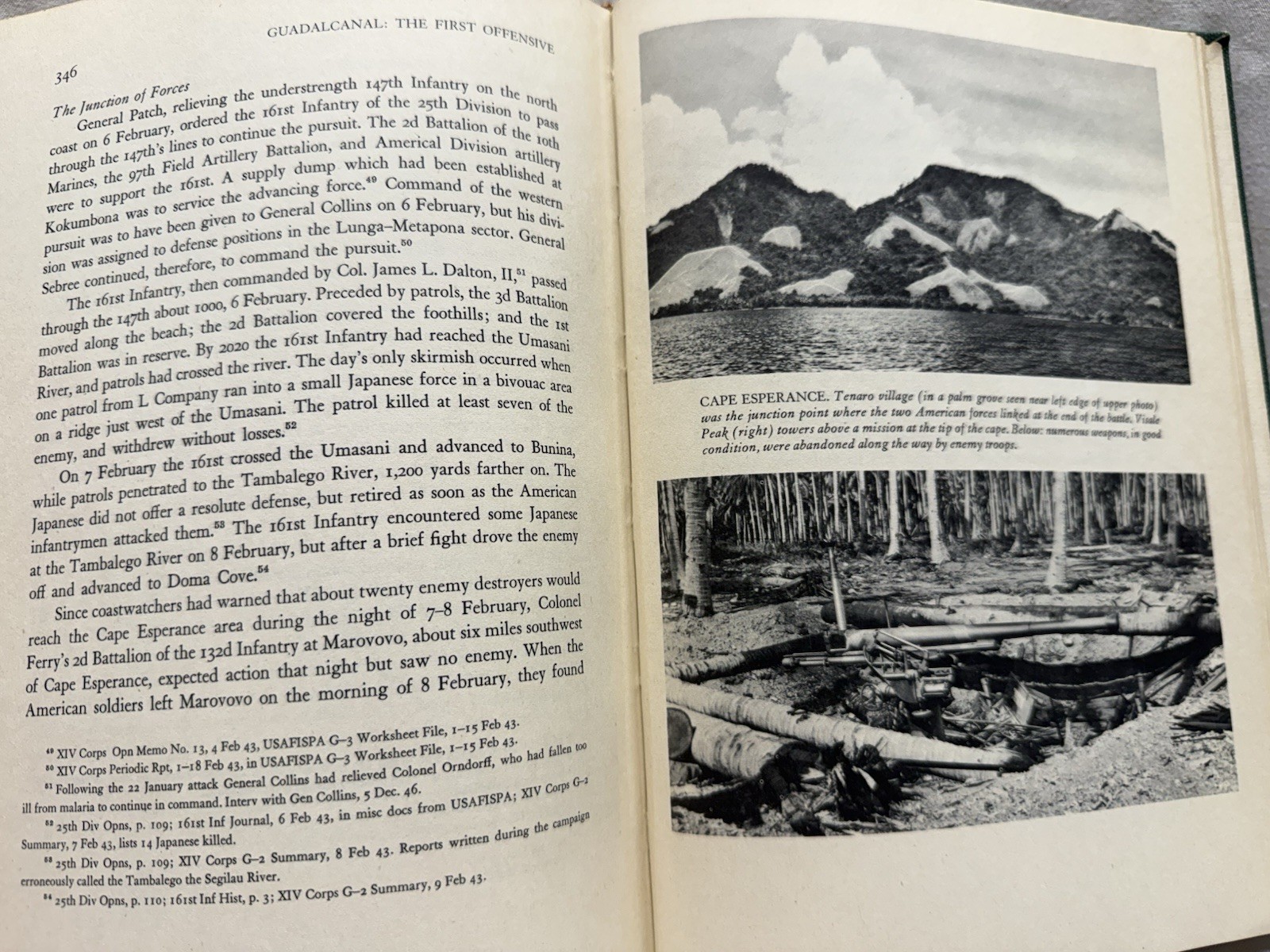 U.S. Army World War II (Green 1949 HC Book) War In Pacific: Guadalcanal ~ Maps