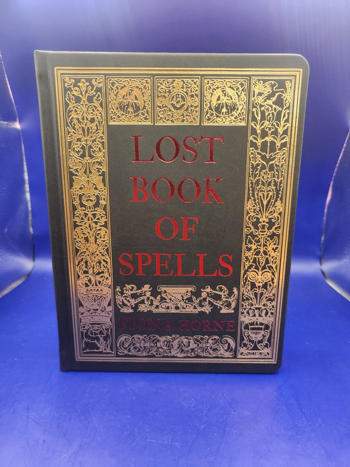 New LOST BOOK of SPELLS by Fiona Horne Hardcover Book Gold Red Page Witchcraft