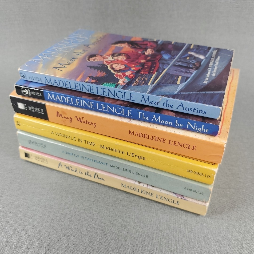MADELEINE L’ENGLE 6 Paperback Book Lot~ Wrinkle ~ Waters ~ Wind ~ Swiftly ~ Moon