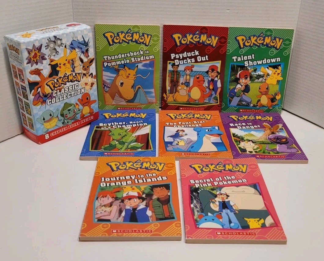 Pokémon Classic Collection Box Set 8 PB Chapter Books 1st Ed Scholastic 2017 GC