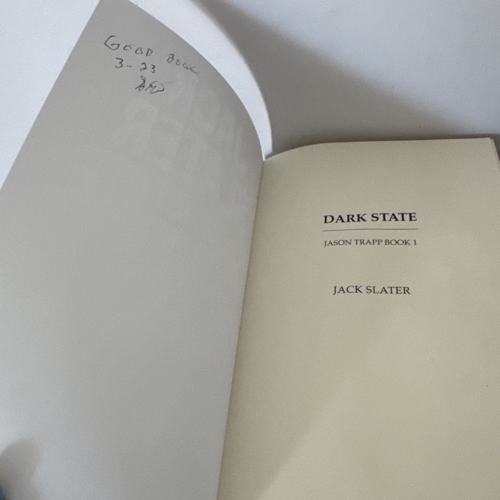 Dark State by Jack Slater – Jason Trapp Book 1 – Paperback