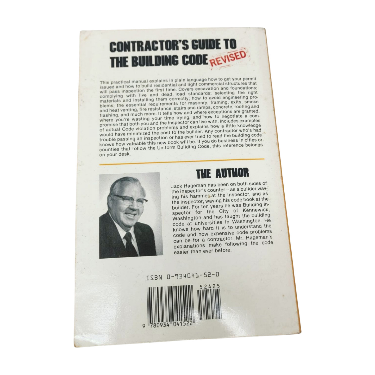 Contractors’ Guide to the Building Code REVISED Paperback Jack M. Hageman