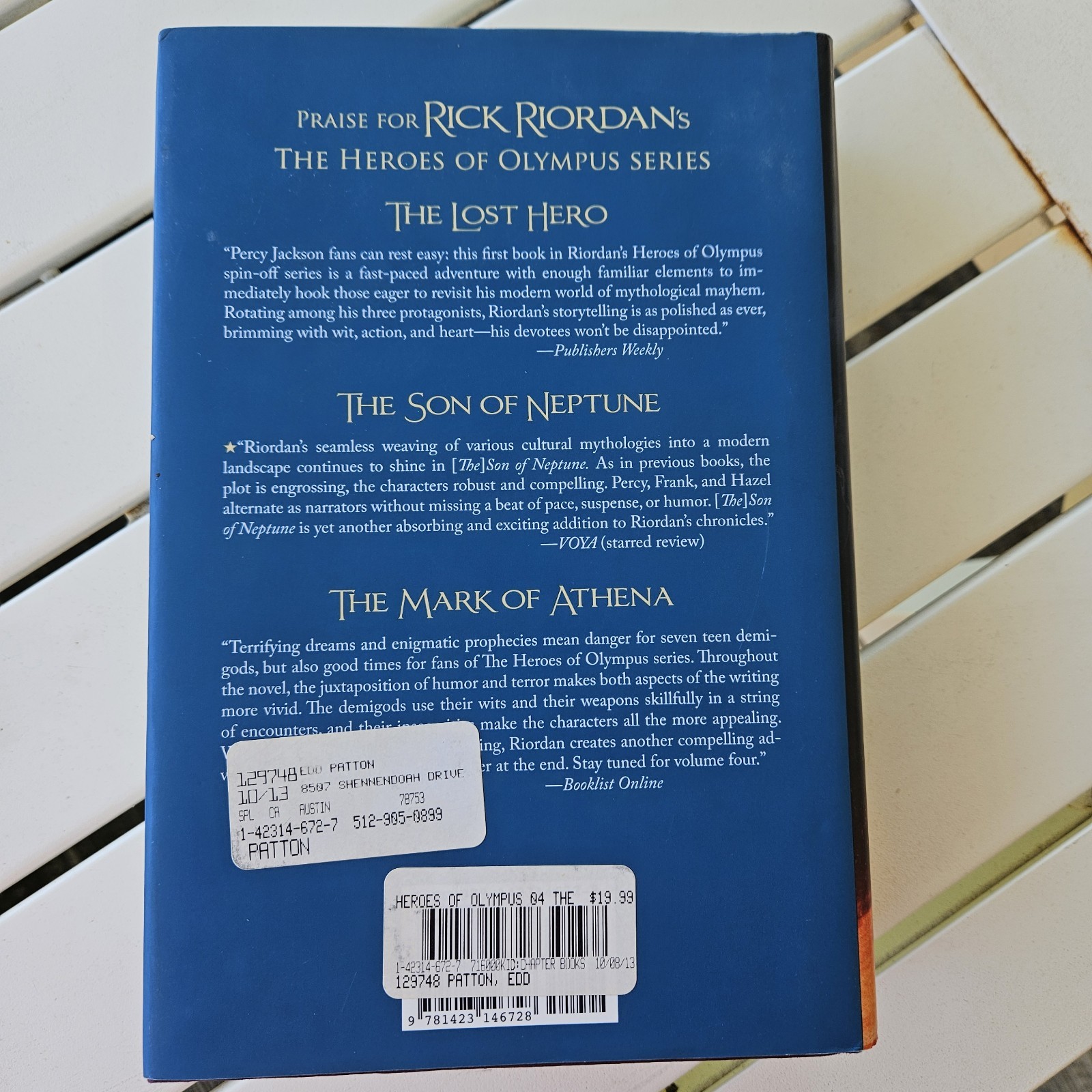 The House Of Hades Book 4 Hardcover First Edition Autographed By Author