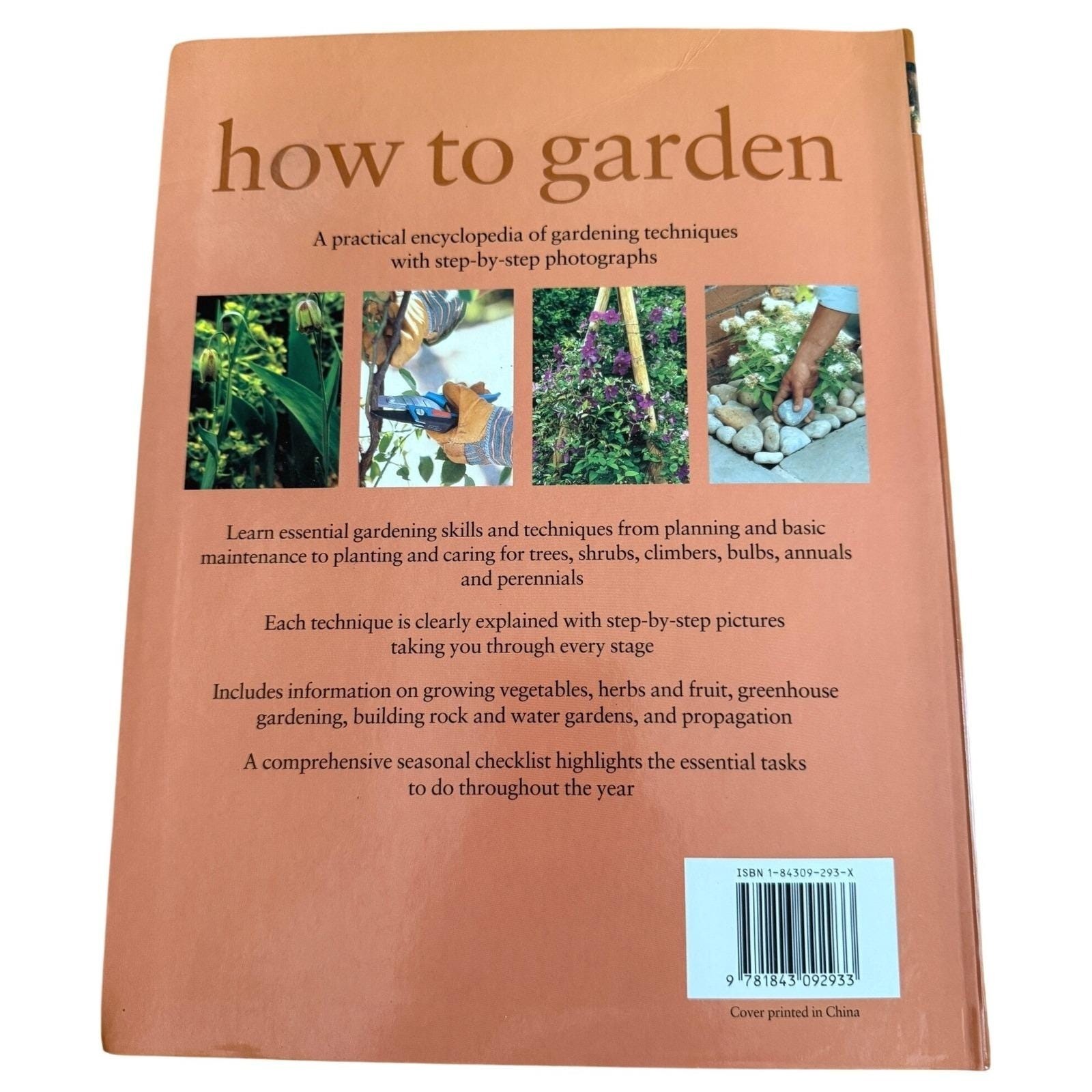 How to Garden Book Jonathan Edwards Gardening Encyclopedia Vtg 2002 Hardcover