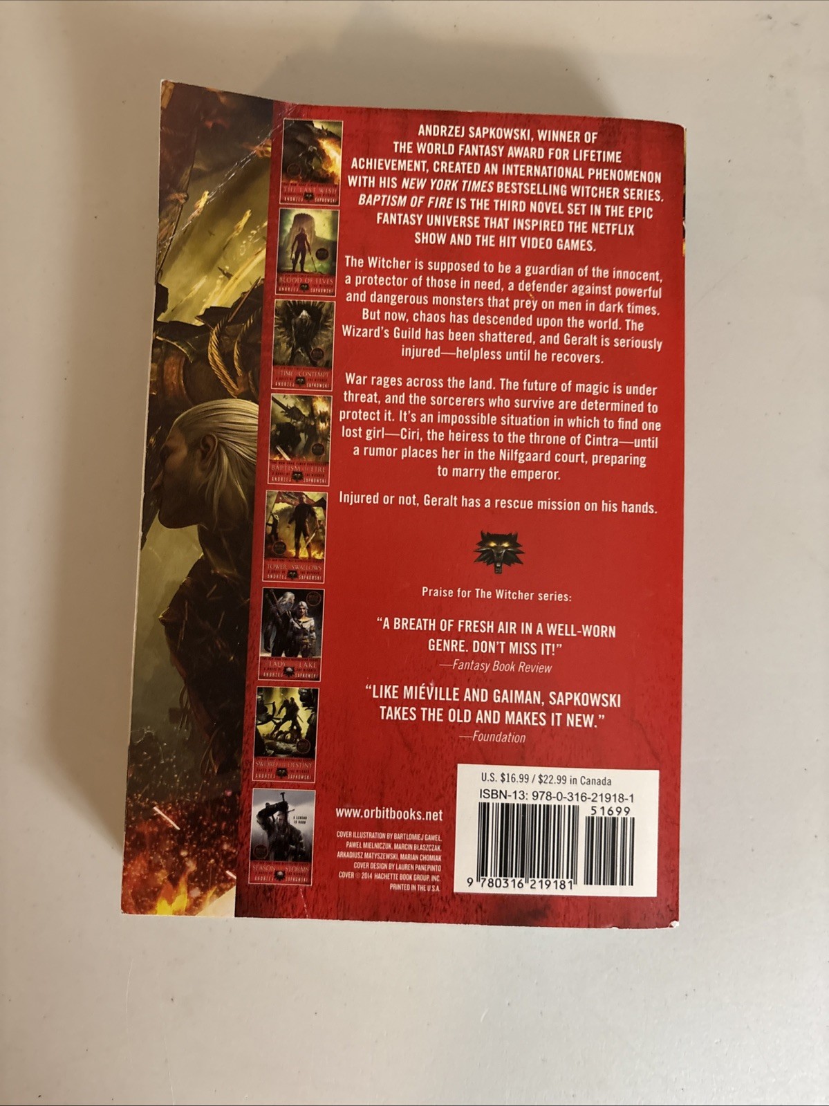 Lot of 4 Trade Paperback from The Witcher Series by Andrzej Sapkowski