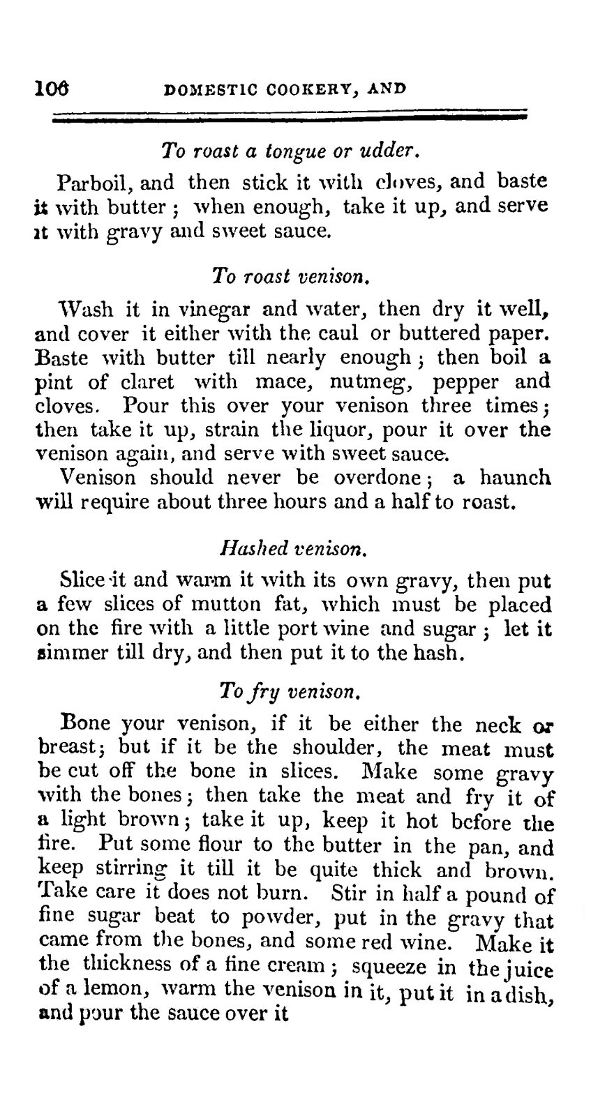 1828 Modern Domestic Cookery, And Useful Receipt Vintage Cook Book 287 Pages