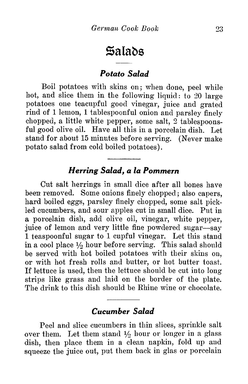 1912 Science Of Health German Cook Book 30 Pages