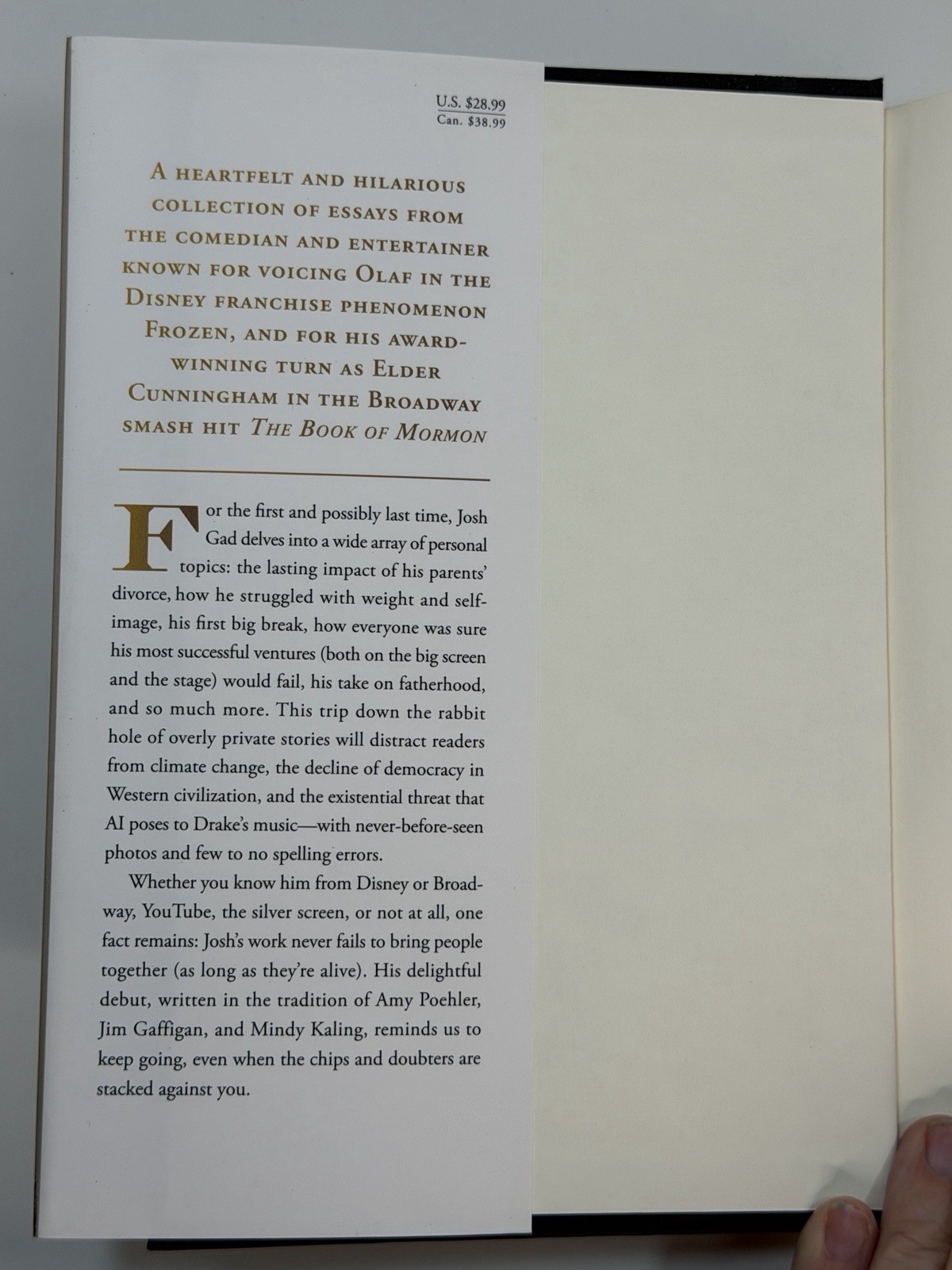 In Gad We Trust – SIGNED Josh Gad – Frozen’s Olaf, Book of Mormon, Grammy, Tony