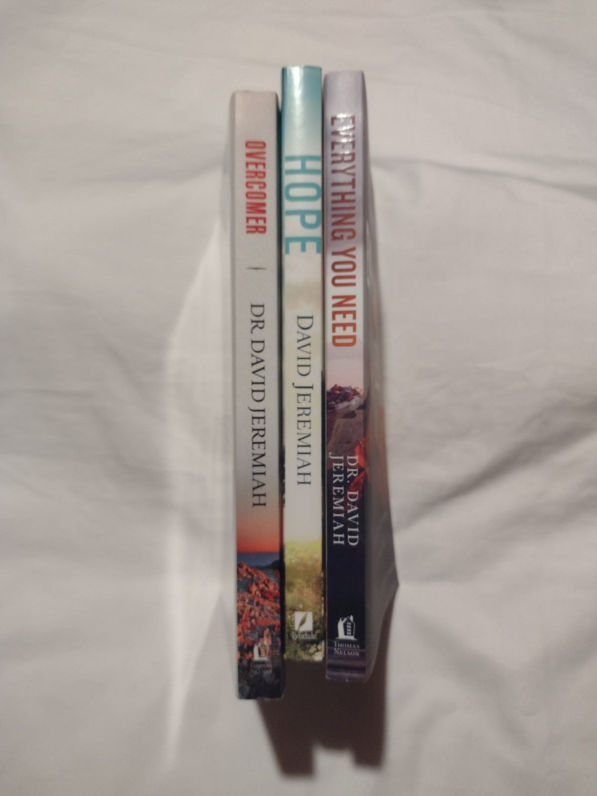 Dr. David Jeremiah, 3 books Overcomer and Everything You Need & Hope
