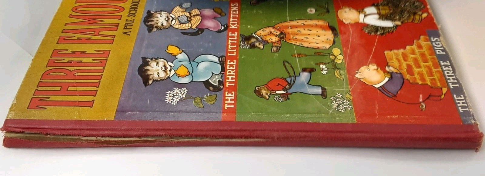 Vintage THREE FAMOUS STORIES Three Little Kittens Three Bears Three Pigs 1941