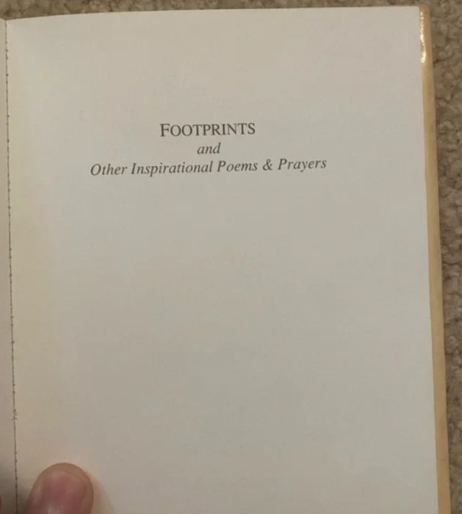 Footprints and Other Inspirational Poems and Prayers Book