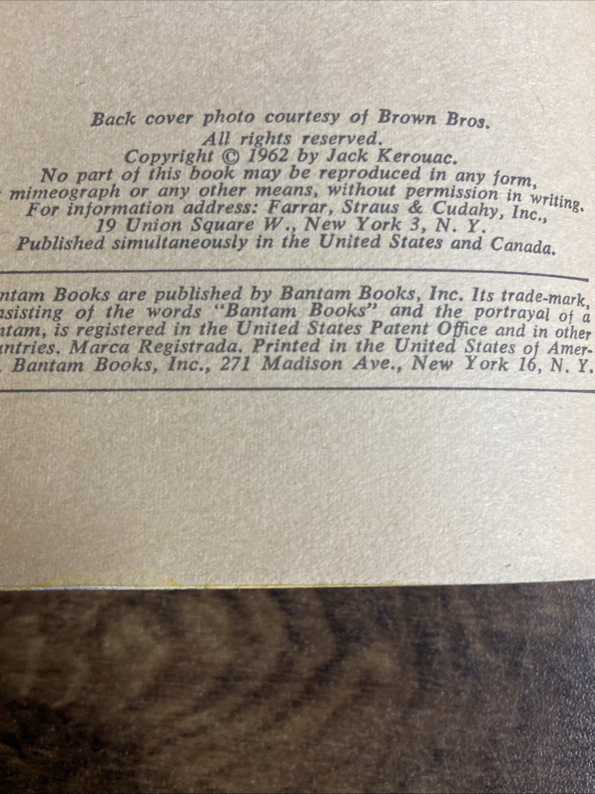 1963 – Jack Kerouac ‘Big Sur’ paperback PB 1st Bantam Books Printing