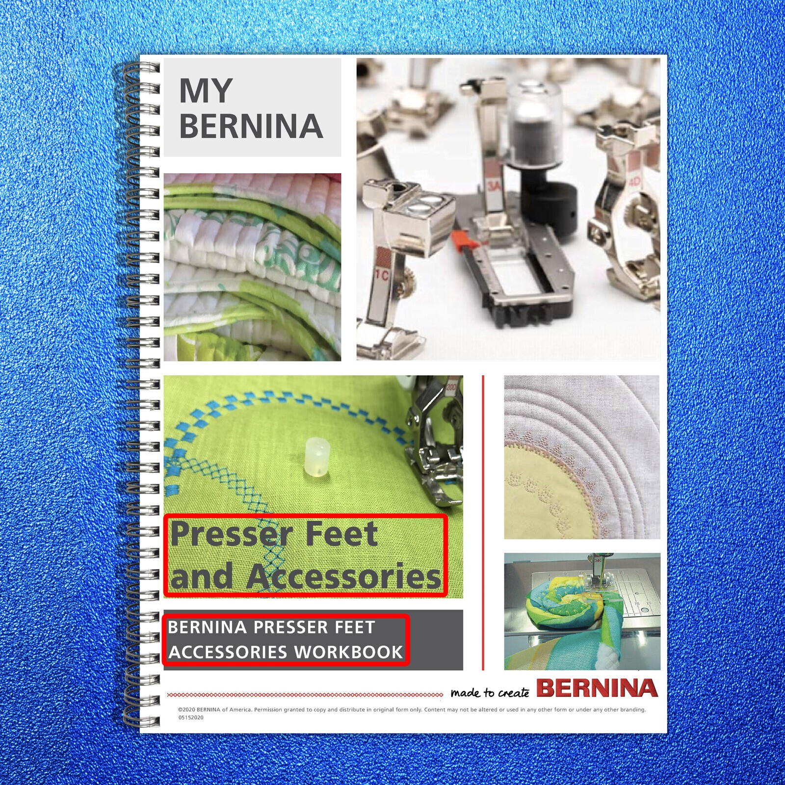 BERNINA Mastery Workbook Set Embroidery, Sewing, Presser Feet 880 790 770 500…