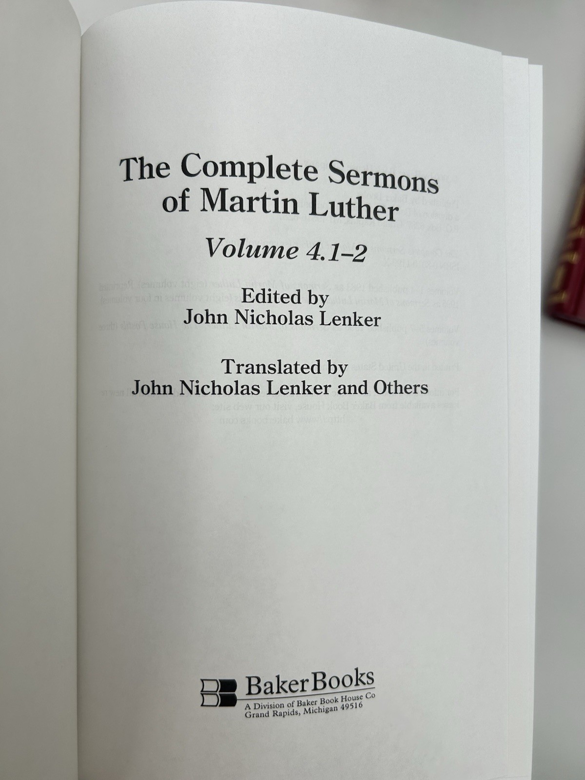 Complete Sermons of Martin Luther 7 Volumes Full Set Hardcover Red & Gold Baker