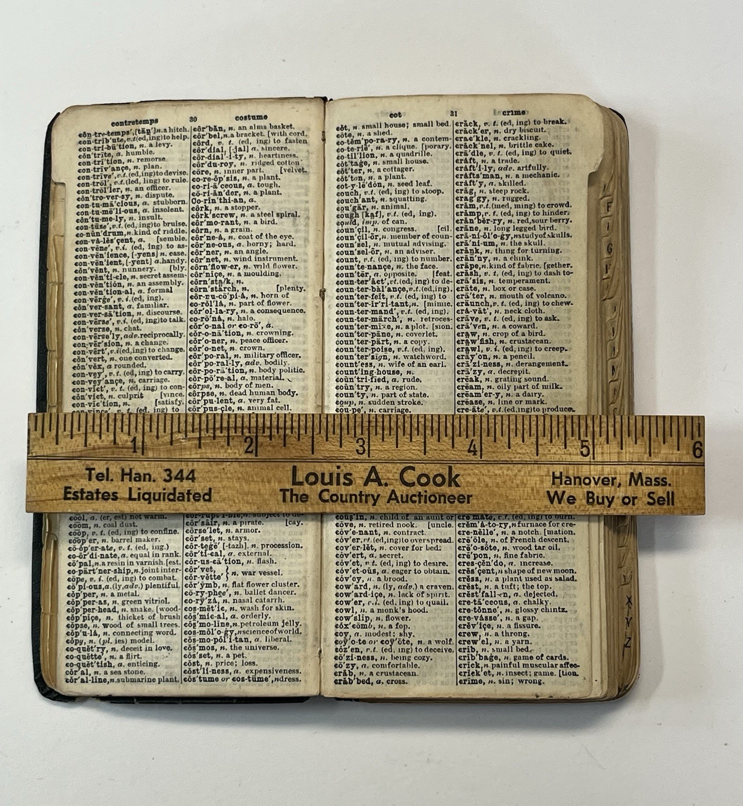 1914 Pocket Dictionary Grand Island Business College Nebraska w/Maps & More RARE