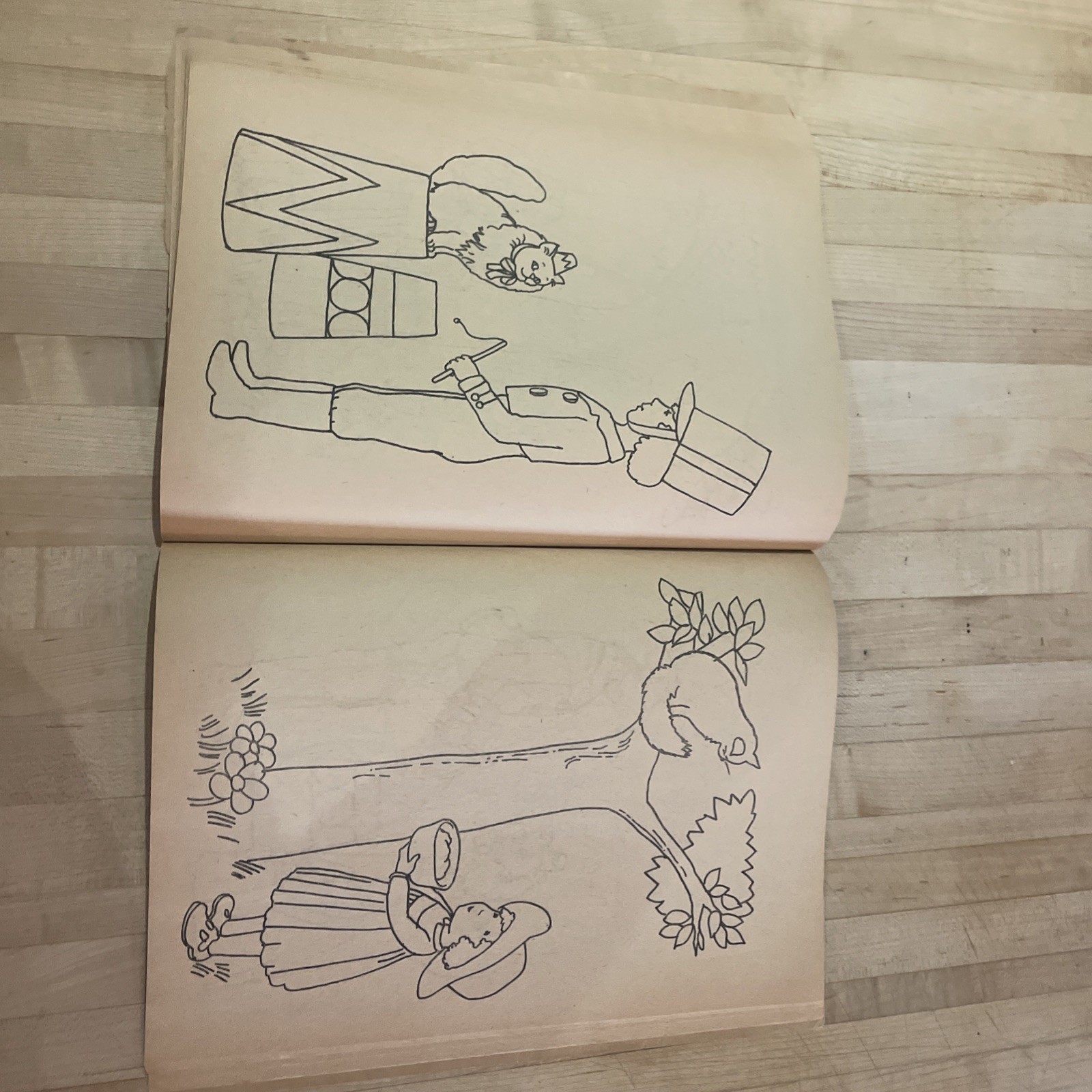 Holly Hobbie Nature Friend Coloring Book Vtg Aged Pages 1976 Slightly Distressed
