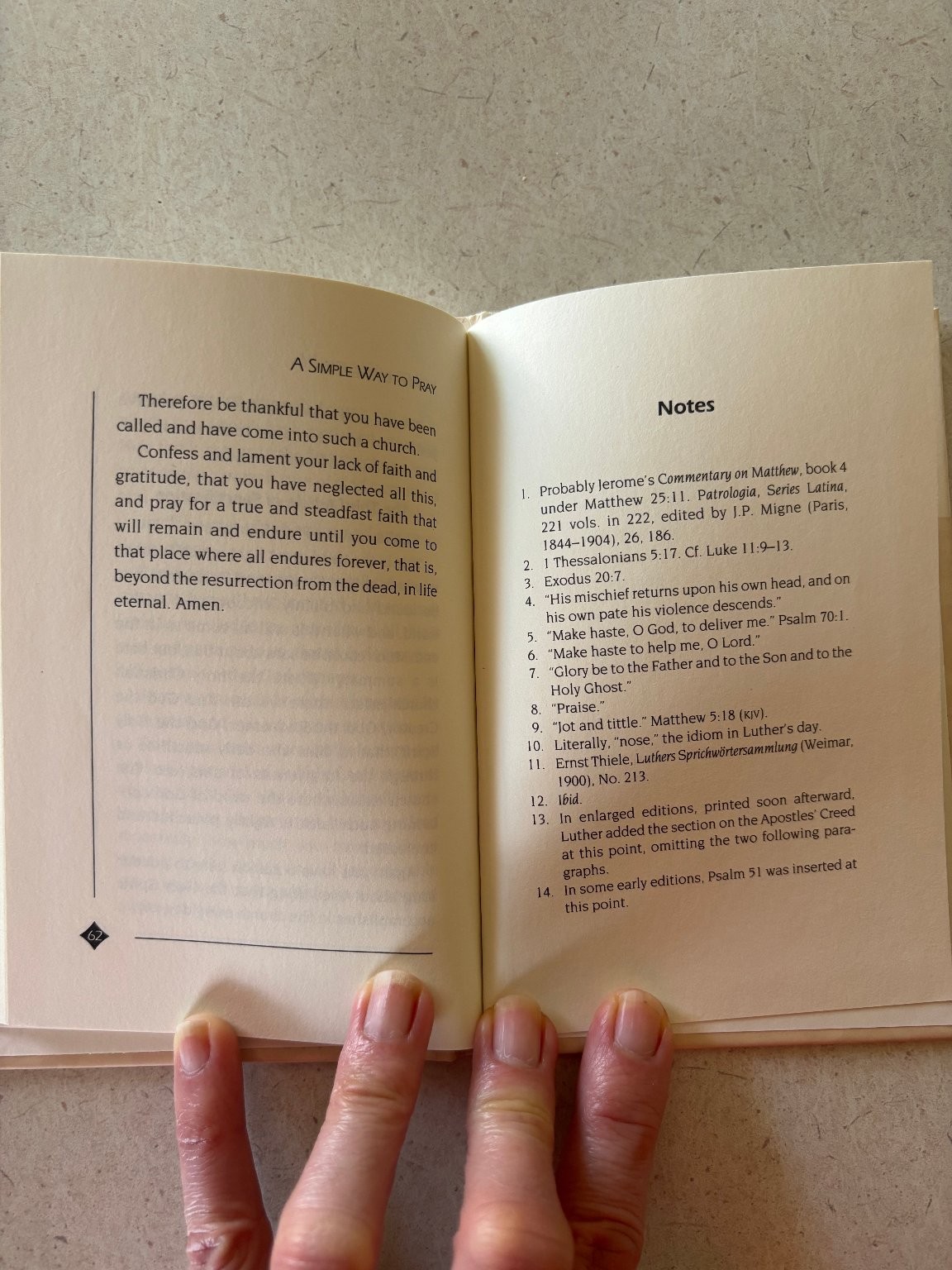 A Simple Way to Pray Martin Luther 2000 1st Ed 5th Printing Prayer Spirituality