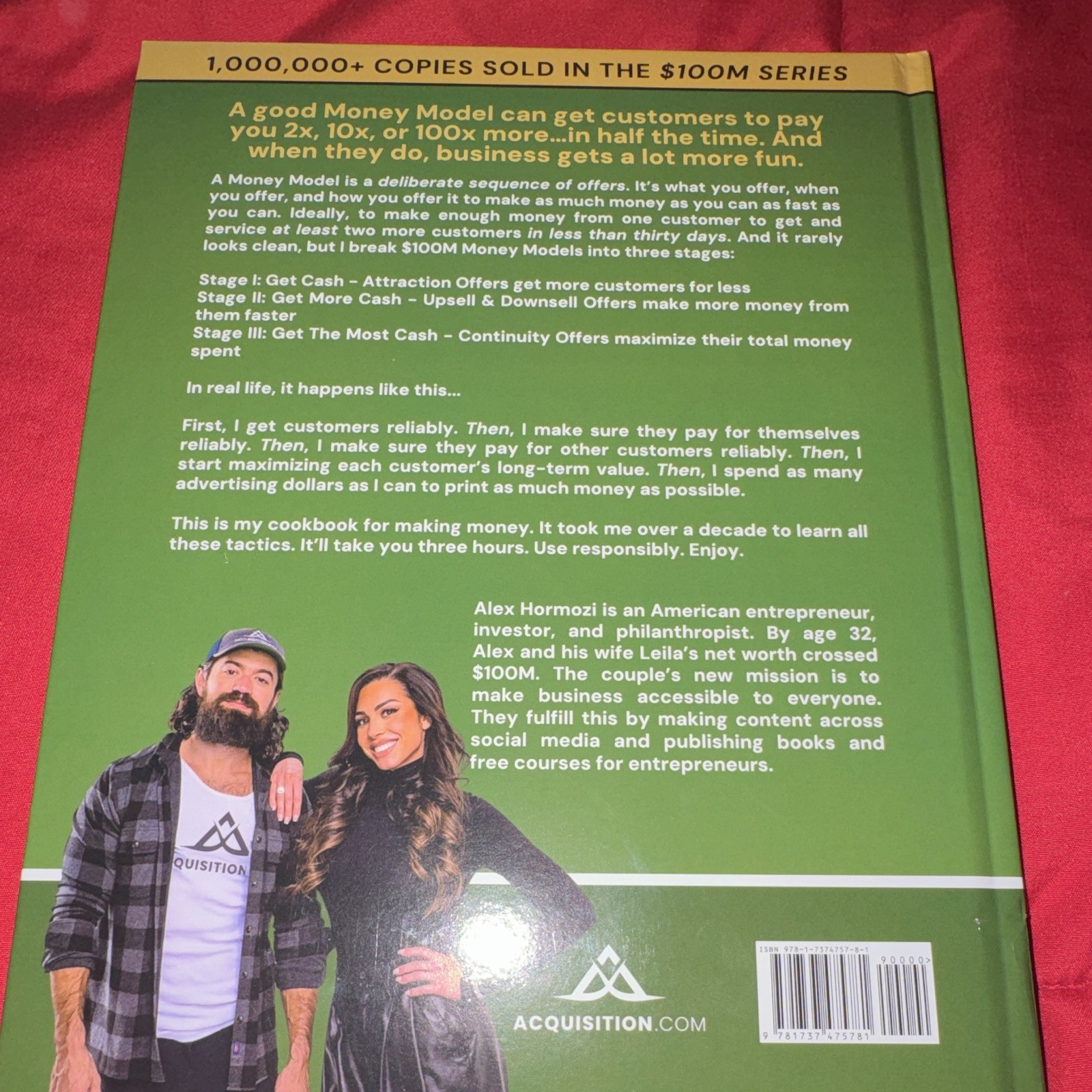 Alex Hormozi $100M Money Models Hardcover $100M Series Entrepreneurship