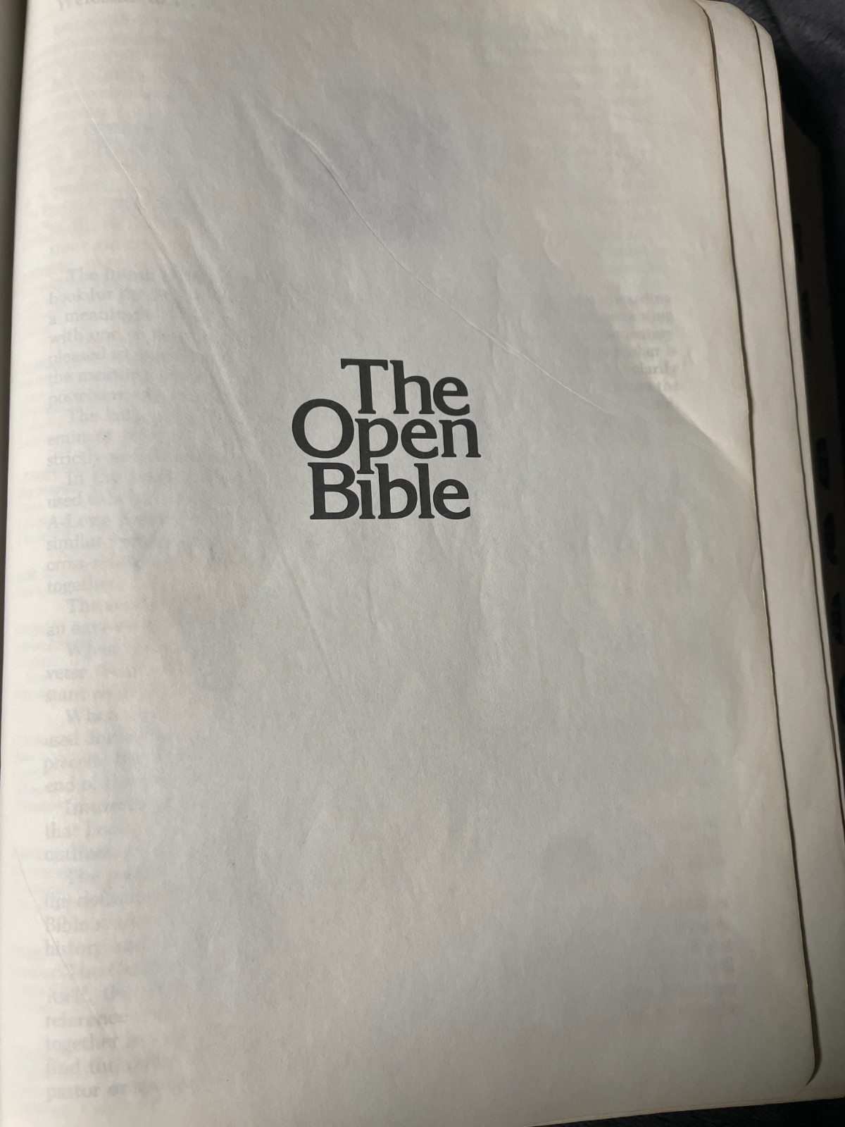 The Open Bible New American Standard Black Genuine Leather Nelson 956 1970s
