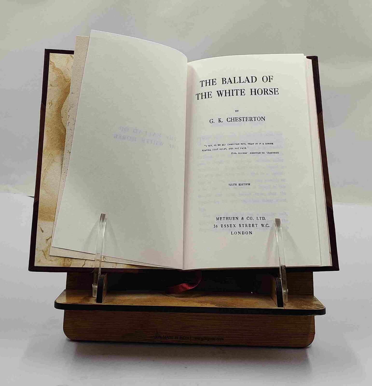 The Ballad Of The White Horse 1920 by G. K. Chesterton [Leather Crafted]