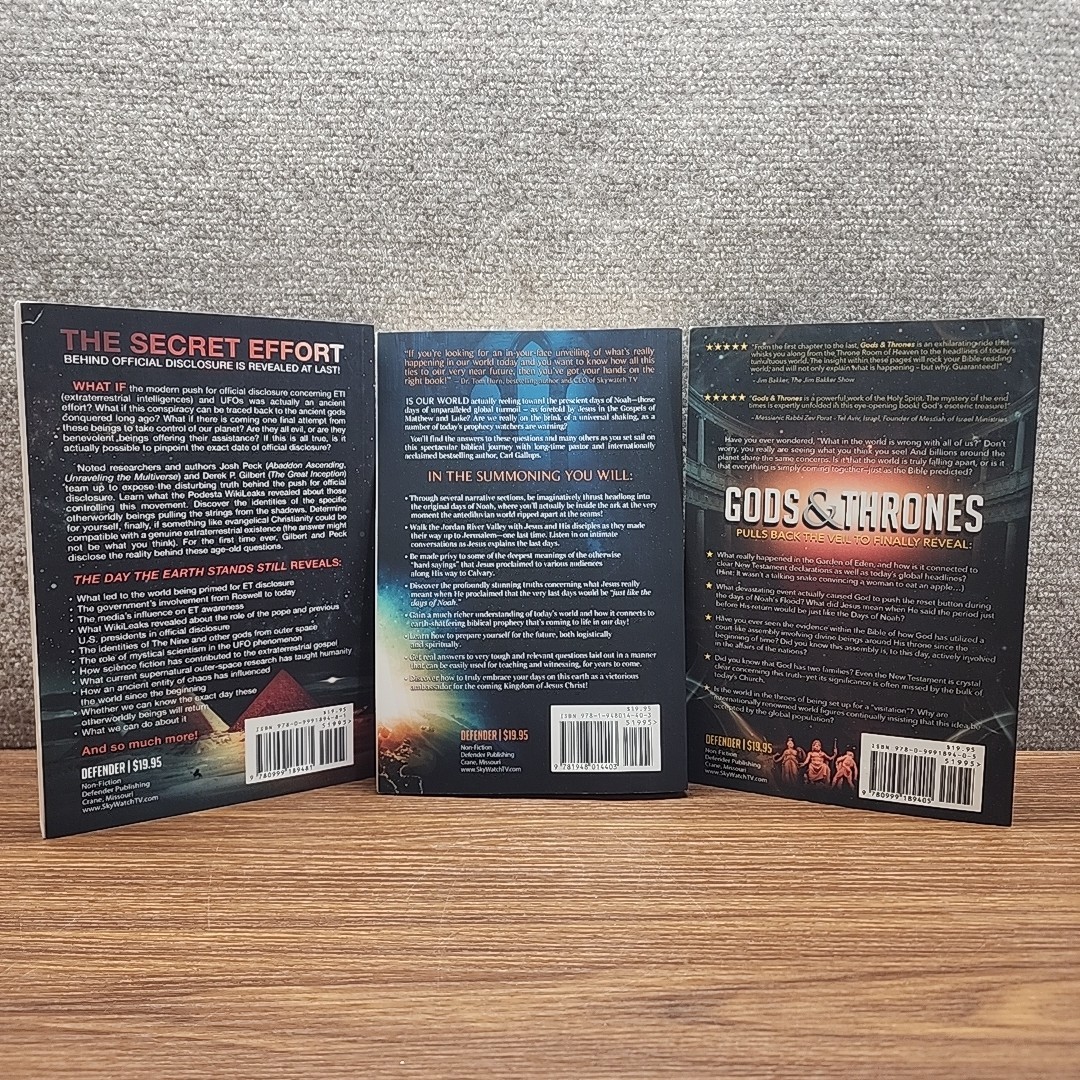 Lot of 3 End Times Prophecy Government Conspiracy UFO books Nonfiction BundleGod
