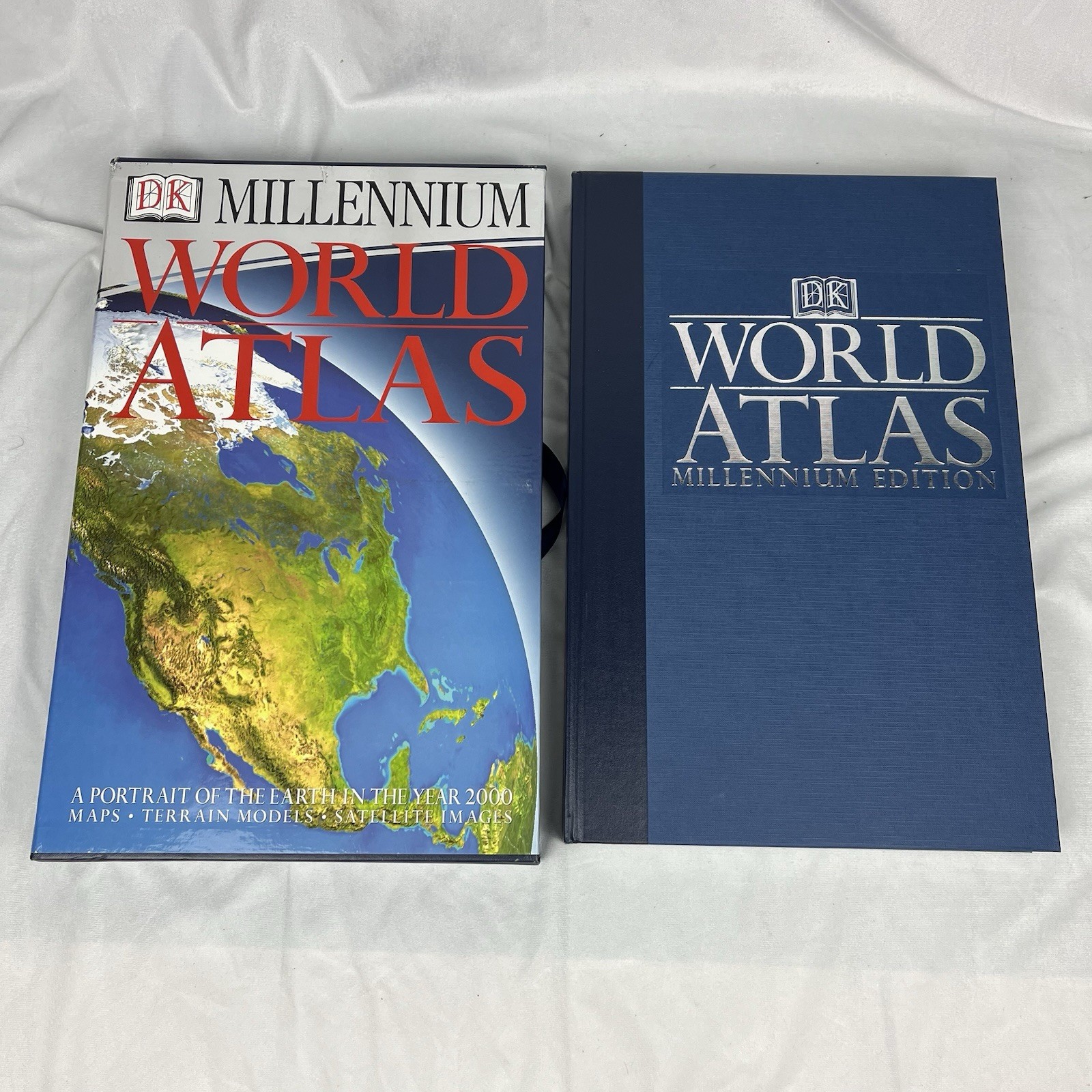 Millennium Edition DK World Atlas Large 12×18 w/ Box Made in USA Vintage 1999