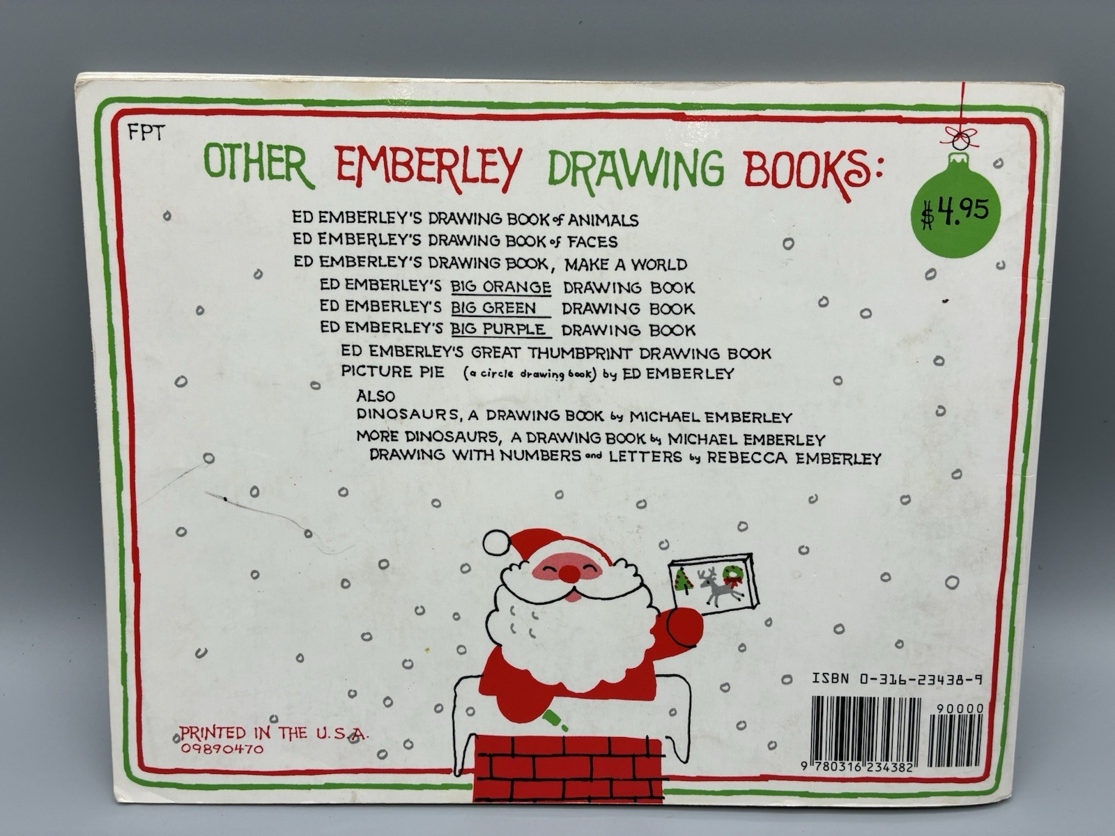 RARE Ed Emberley’s Christmas Drawing Book 1987 Softcover Vintage 30 Pages