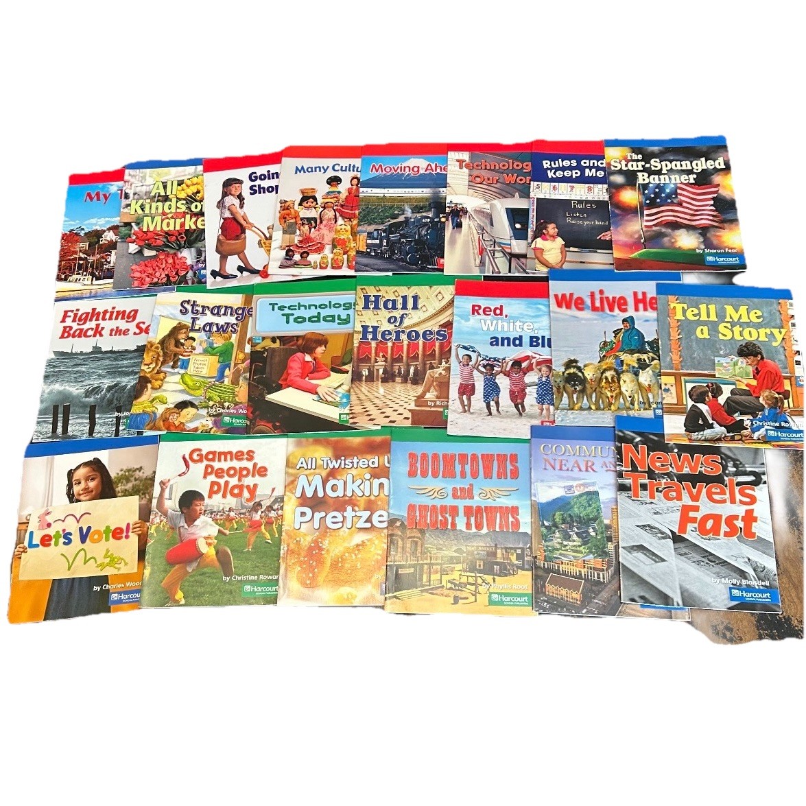 Educational Books Lot Of 50, Grades 2-3 Reading Levels Houston Mifflin
