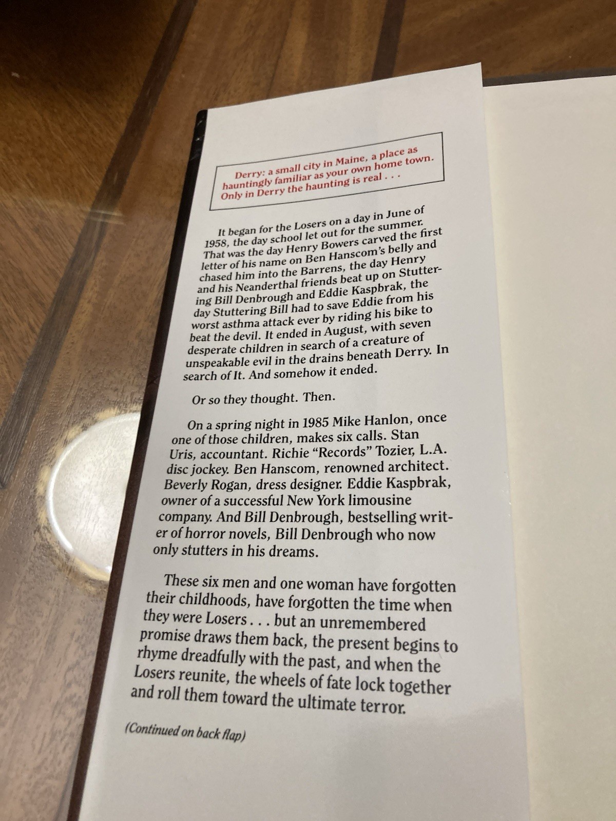 Stephen King It (1986) Hardcover Dust Jacket Viking Book Club Edition