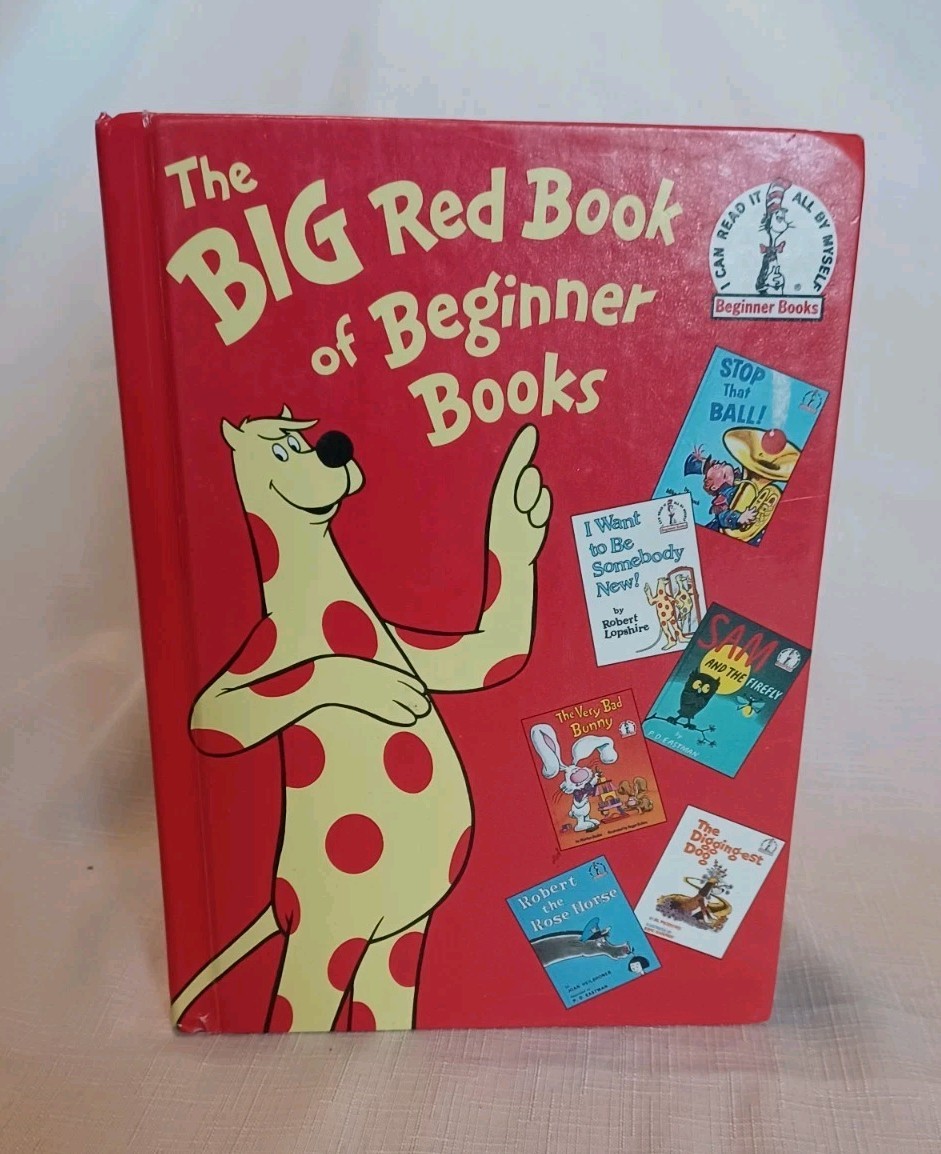 1995 Dr. Seuss The Big Red Book of Beginner Hard Cover 6 Stories Book 344 Pages