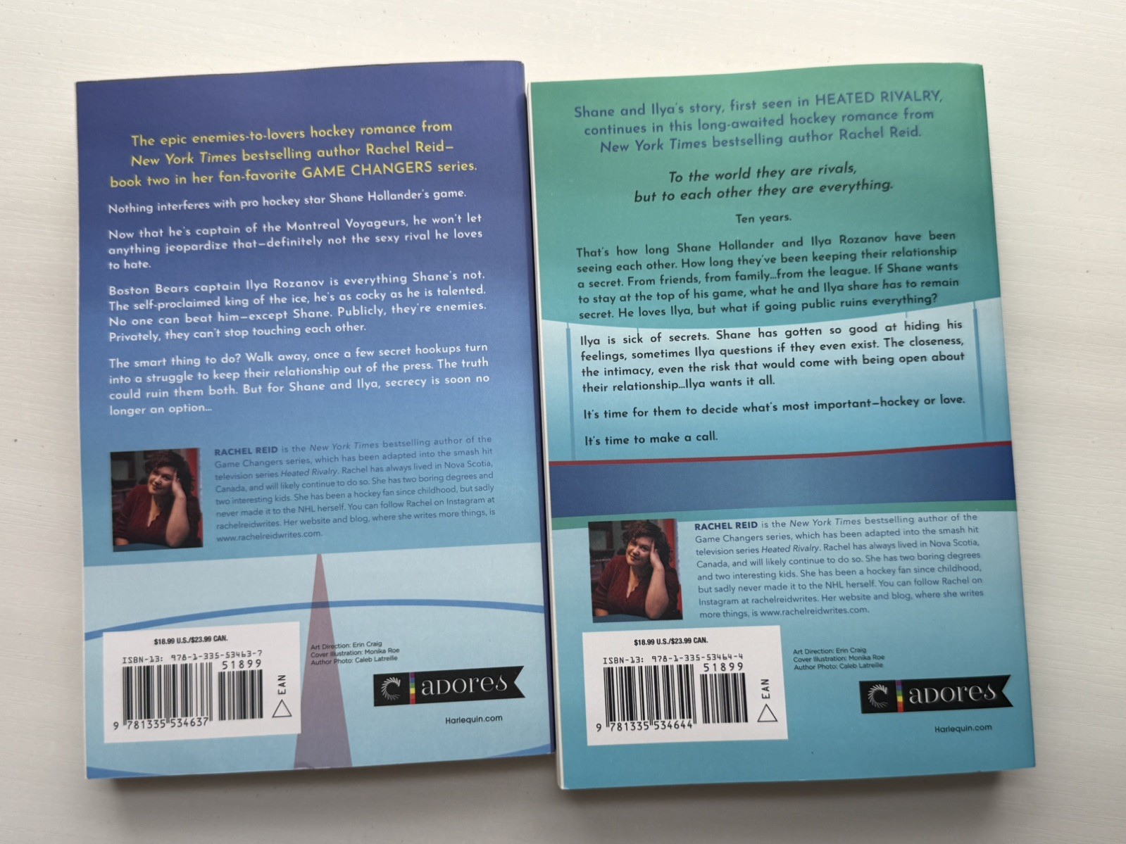 Heated Rivalry/The Long Game Signed Rachel Reid
