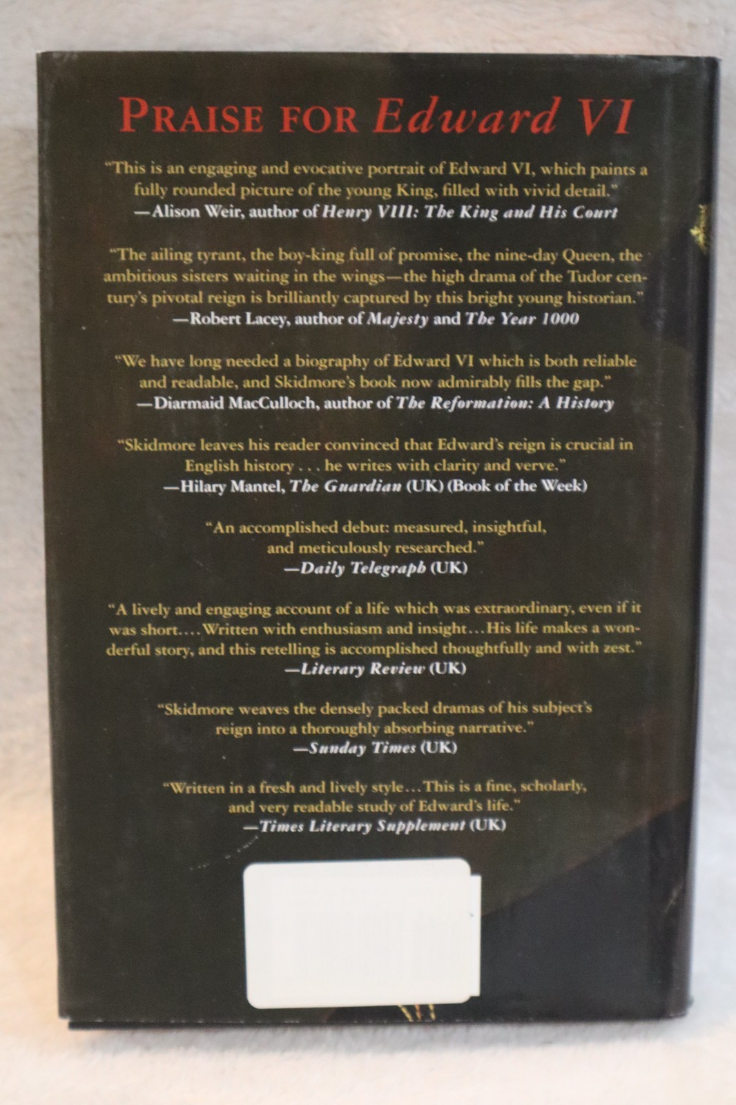 Edward VI by Chris Skidmore St. Martin’s Press 2007 first edition dj hardcover