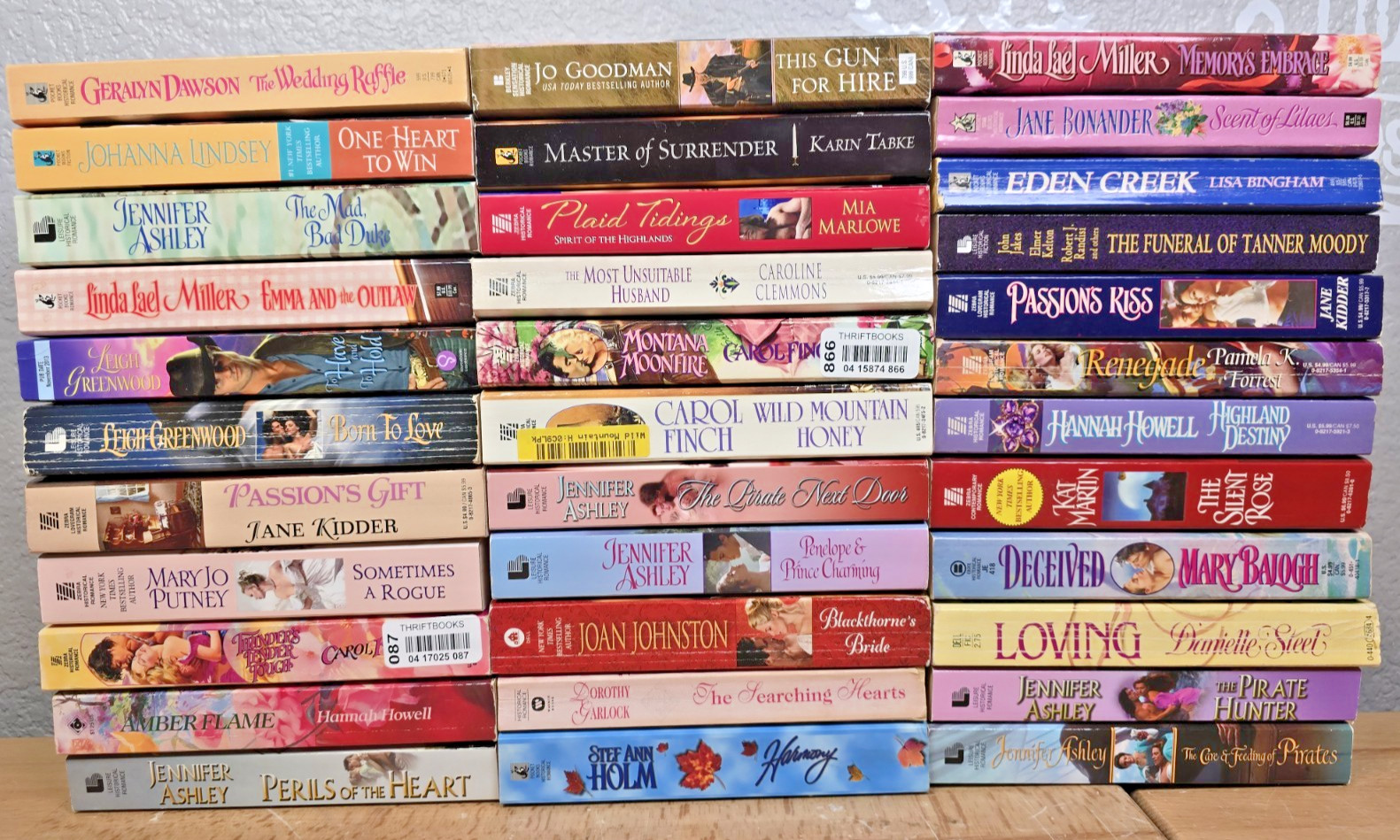 Big Lot 34 Historical Romance Western Novels Books Multiple Series & Authors