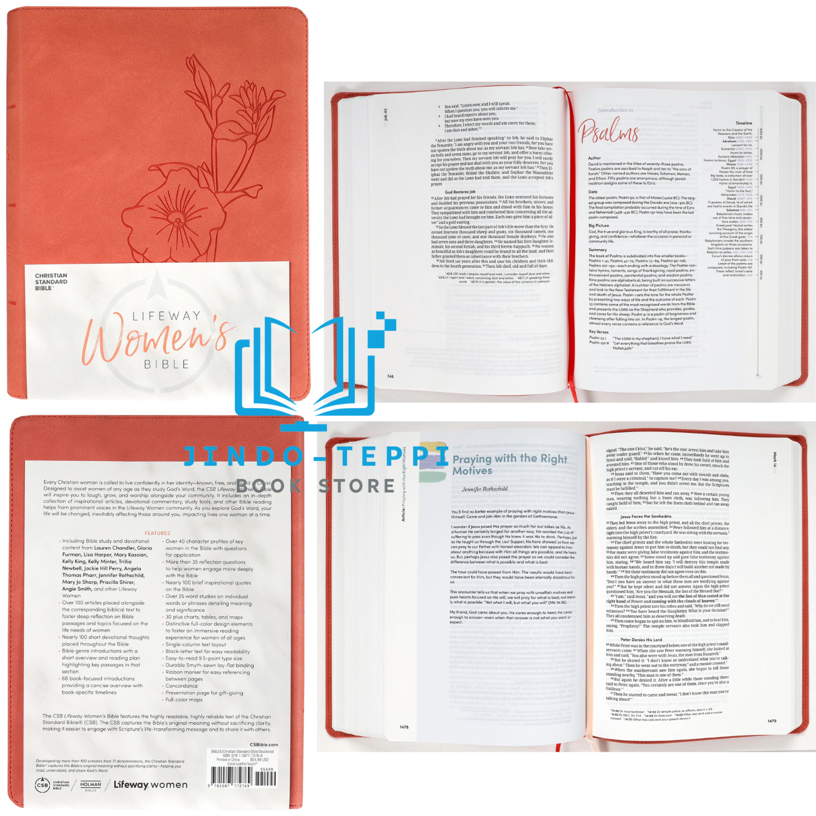 CSB Women’s Bible Devotional Study LeatherTouch Indexed Christian Gift