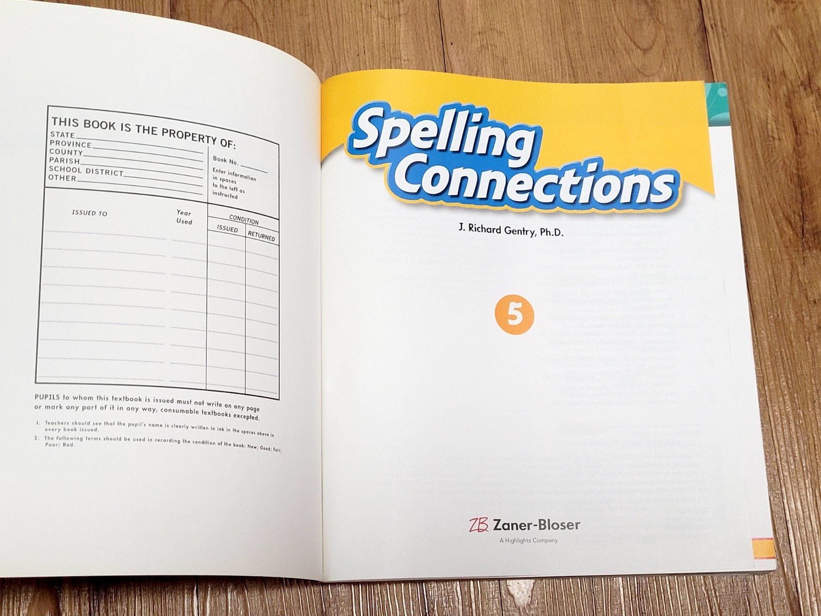 🔥 Spelling Connections Grade 5 (Paperback) Zaner-Bloser 336 Pages
