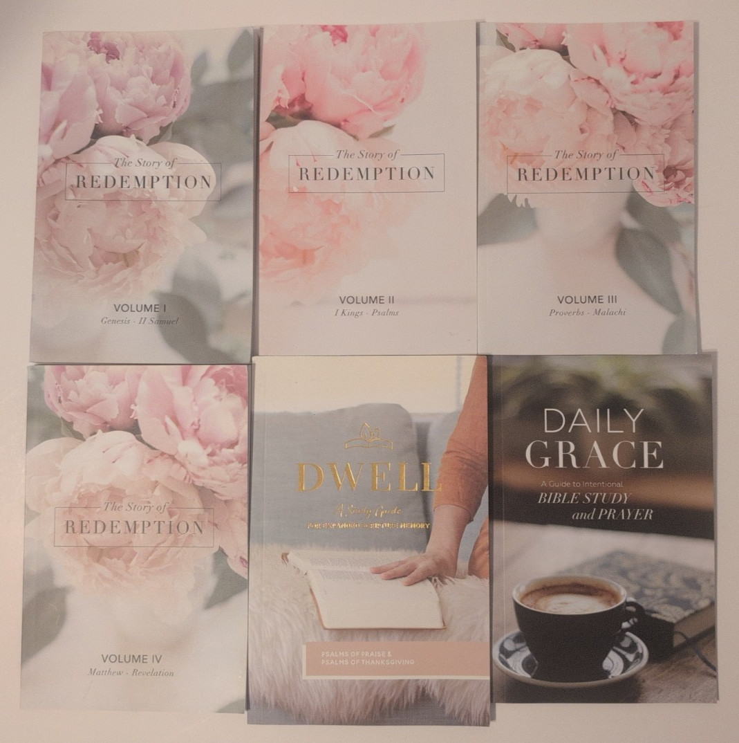 The Daily Grace Co. Lot of 6 Devotional Books Story of Redemption 1-4 Dwell