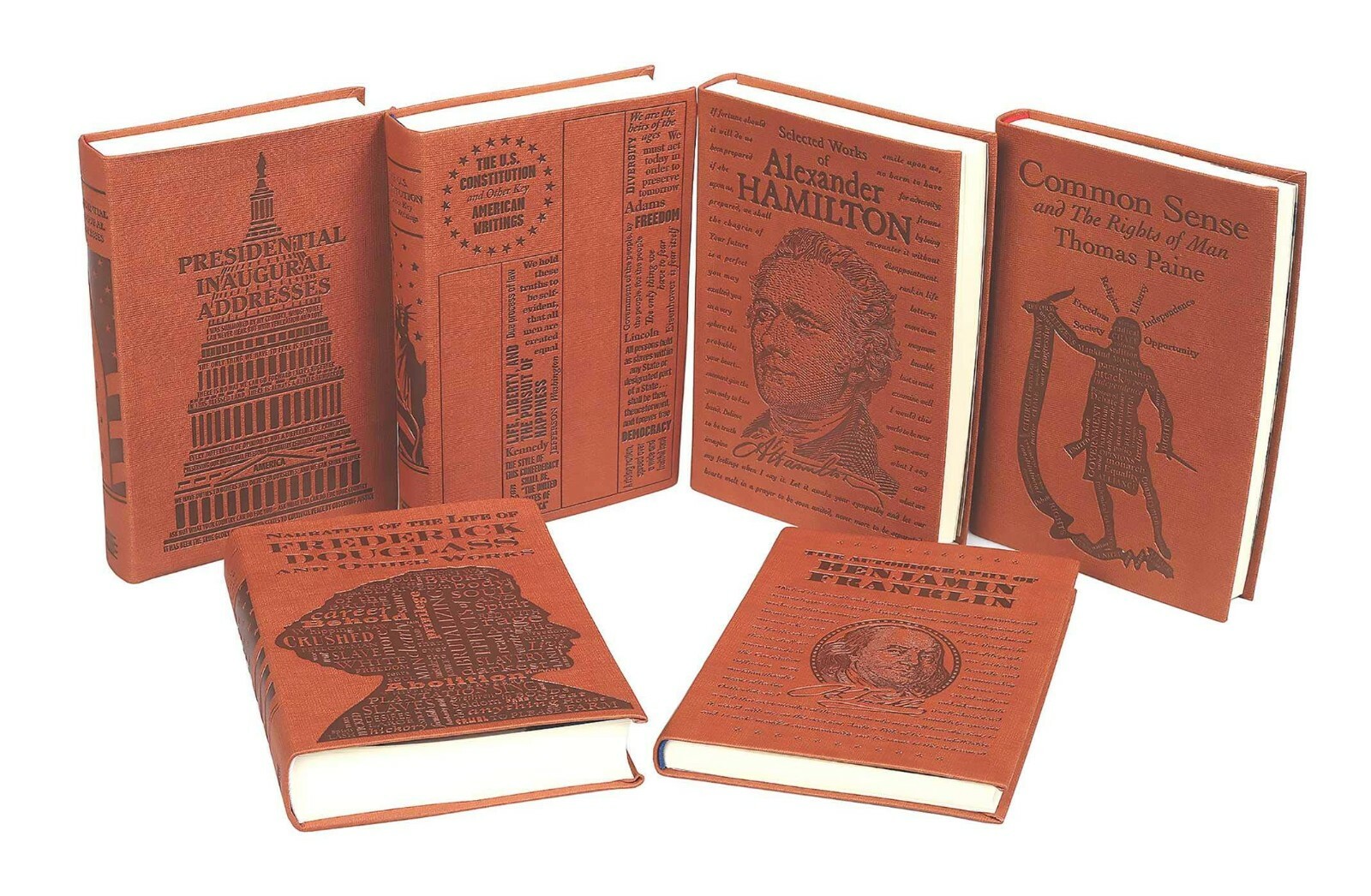 COMMON SENSE, CONSTITUTION, FREDERICK DOUGLASS, FRANKLIN HAMILTON 6 Faux Leather