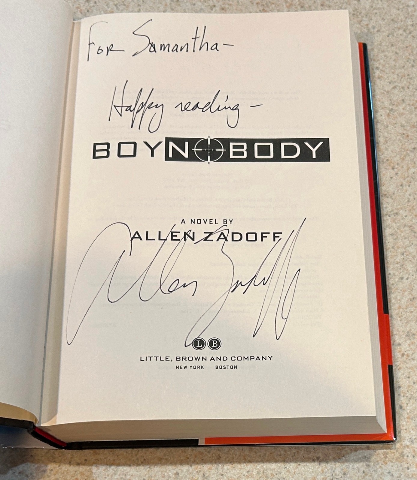 Allen ZADOFF — Boy Nobody (YA Action) — 2013 SIGNED 1st Edition Hardcover