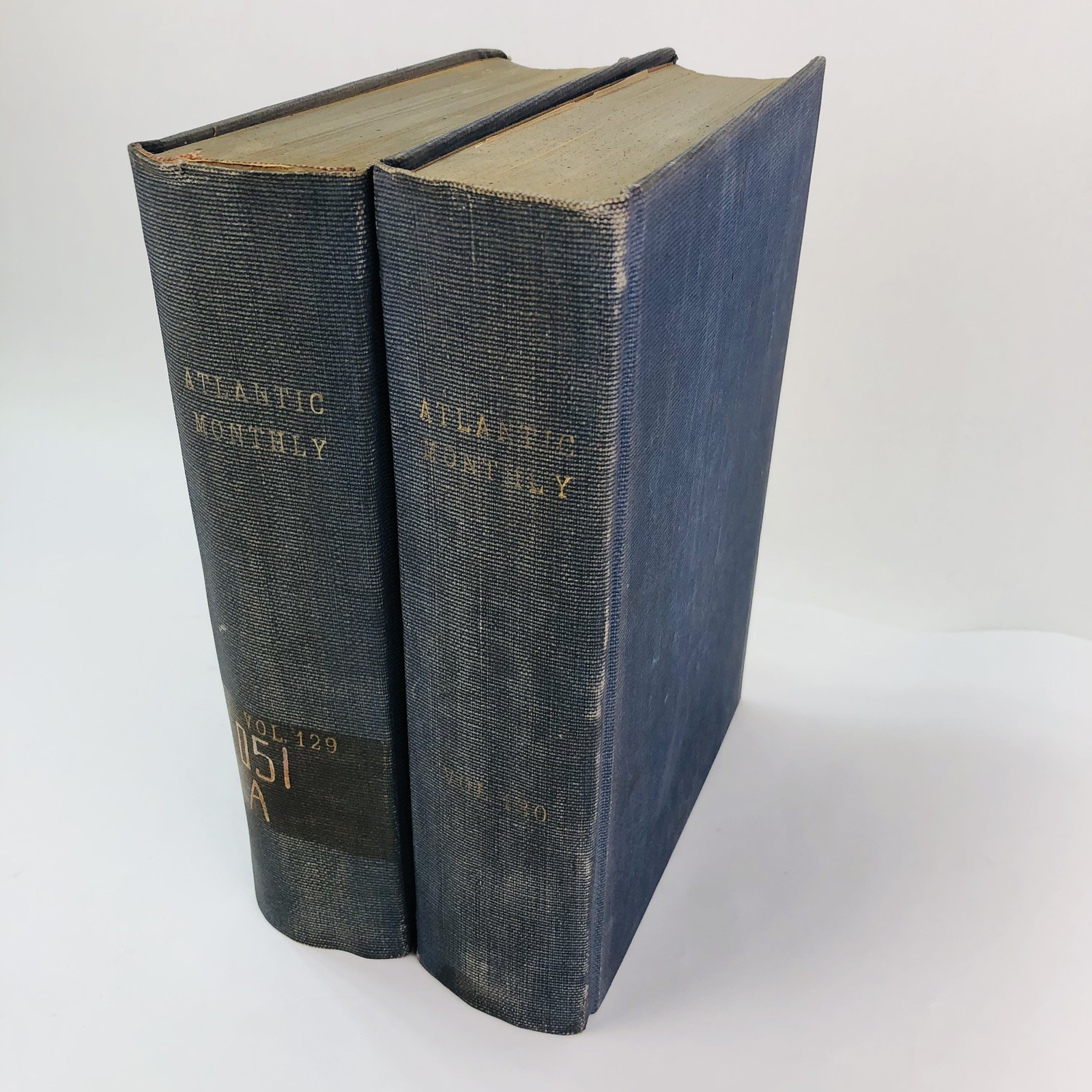 The Atlantic Monthly 1922 Magazine Book Bound Hardbound Volume 129-130