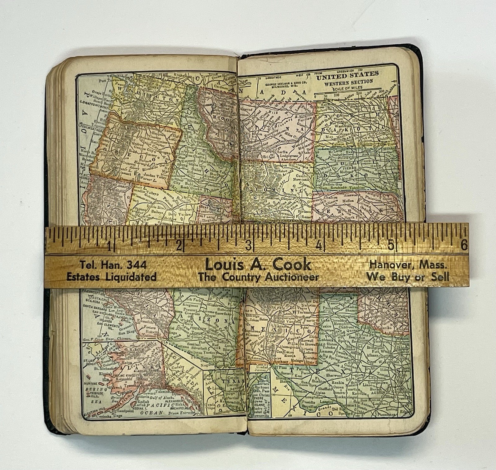 1914 Pocket Dictionary Grand Island Business College Nebraska w/Maps & More RARE
