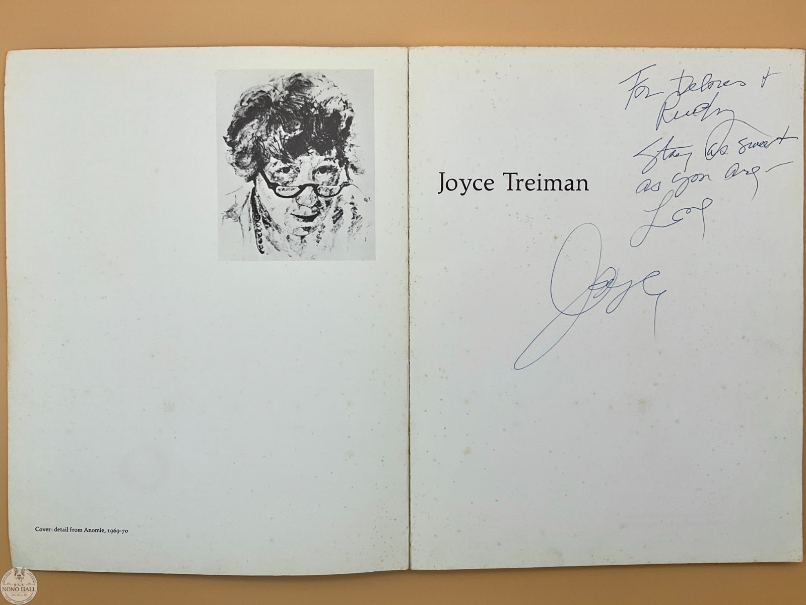 Vintage Joyce Wahl Treiman Hand Signed Art Book with Exhibition Catalogues