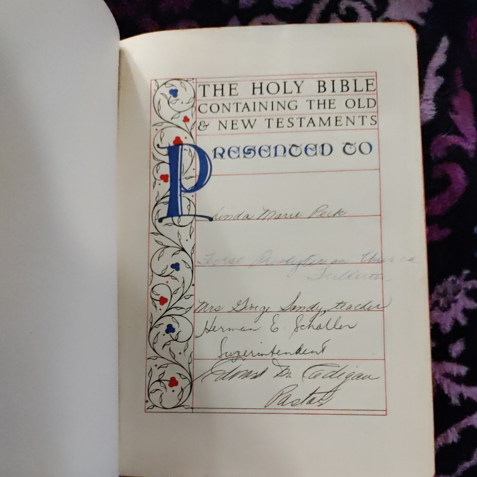 ⭐1952 Holy Bible Revised Standard Version RSV Nelson Faux Leather⭐