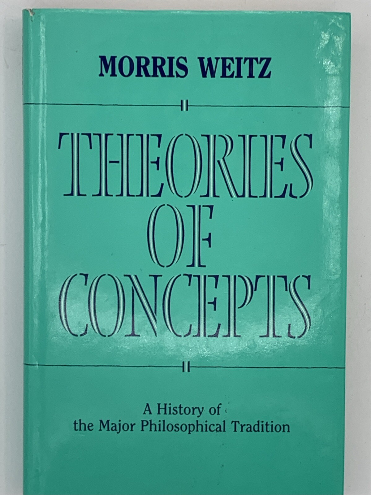 Theories of Concepts by Morris Weitz, Hardcover 1988, B138