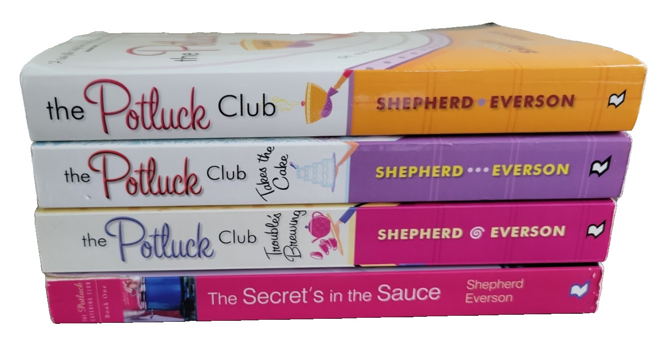 Lot of 4, Linda Evans Shepherd, Potluck Club, Take the Cake, Catering Club TPB
