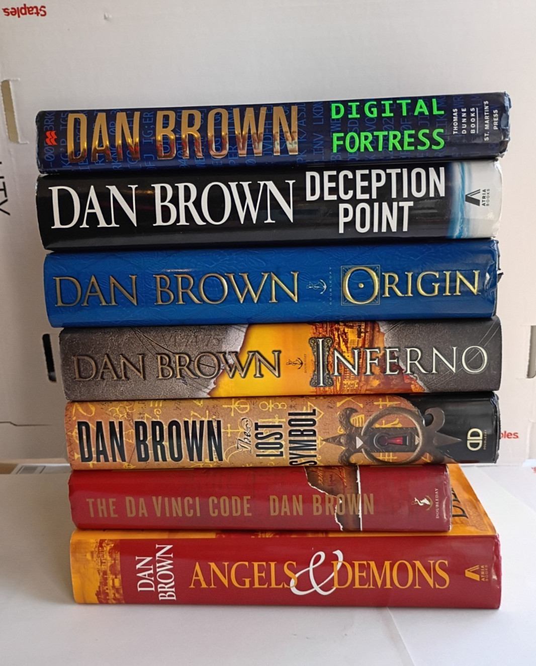Dan Brown 6 FIRST EDITION Hardcovers – 5 Book Robert Langdon Series + Two More