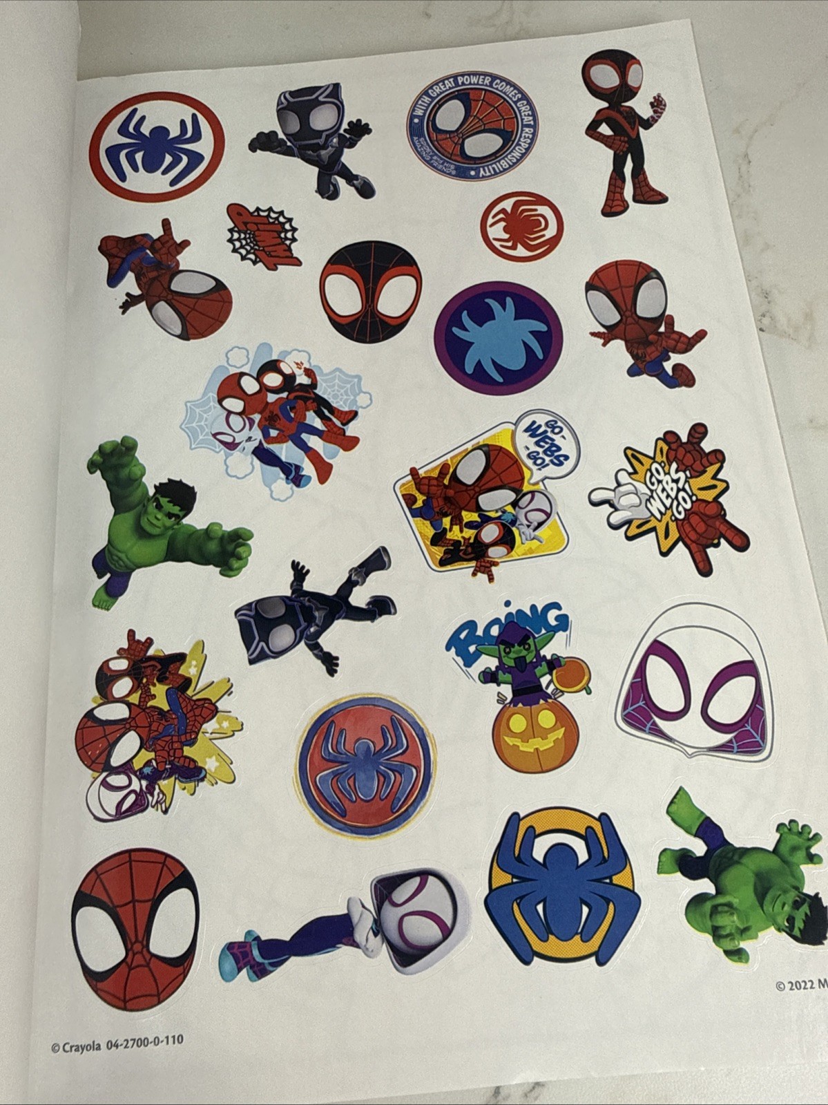 Crayola Spidey His Amazing Friends Coloring Book 96 Pages Comic Marvel Stickers