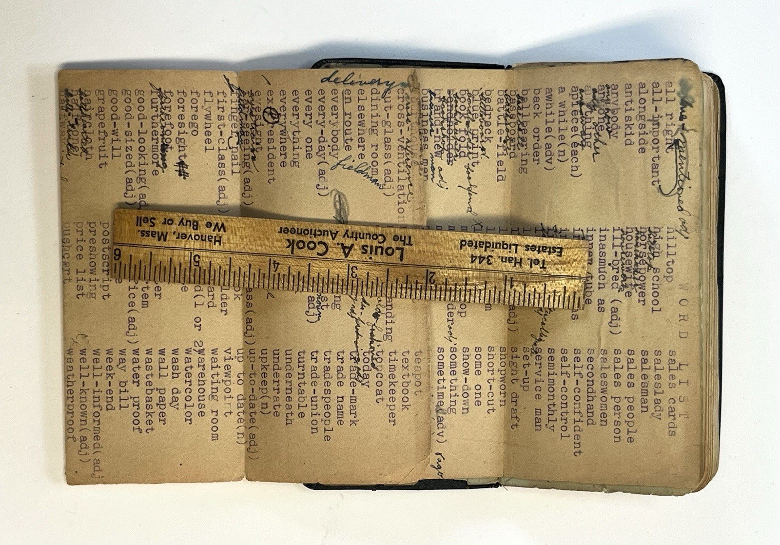 1914 Pocket Dictionary Grand Island Business College Nebraska w/Maps & More RARE