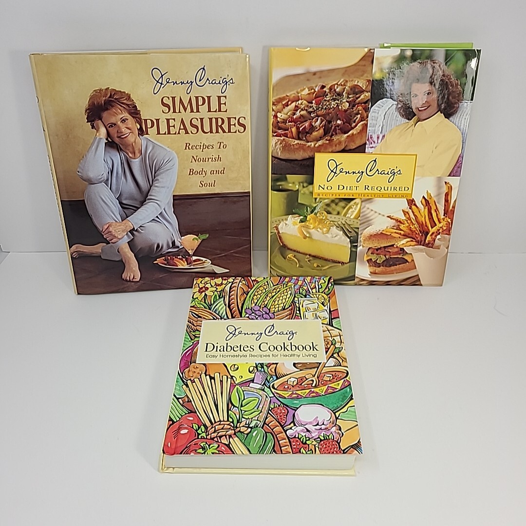 Vintage Lot Jenny Craig Cookbooks Recipes Hardcover Diabetes Simple Pleasures